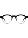 Thom Browne Oval-frame Glasses In Black