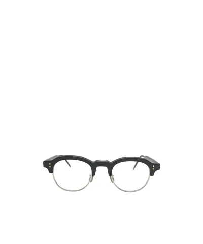 Thom Browne Oval-frame Glasses In Black