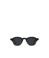 Thom Browne Oval-frame Sunglasses In Black