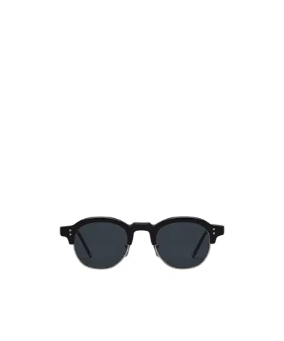 THOM BROWNE THOM BROWNE EYEWEAR OVAL FRAME SUNGLASSES