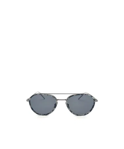 Thom Browne Oval-frame Sunglasses In Gray