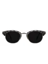 Thom Browne Oval-frame Sunglasses In Black