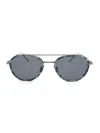 Thom Browne Aviator Sunglasses With Acetate And Titanium In Grey