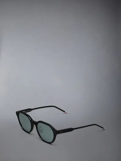 Thom Browne Oval Sunglasses In Acetate In Black