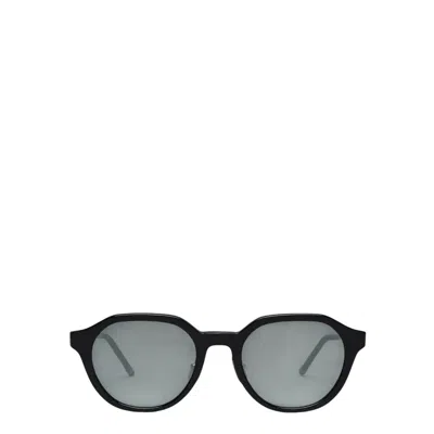 Thom Browne Oval Sunglasses In Acetate In Black