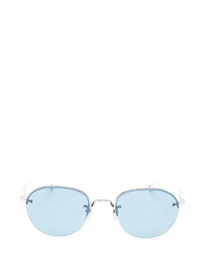 Thom Browne Oval-frame Sunglasses In Orange