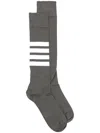 THOM BROWNE OVER THE CALF SOCKS WITH 4 BAR,FAS026B.01690