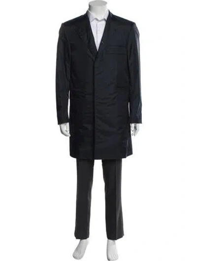 Pre-owned Thom Browne Overcoat In Blue