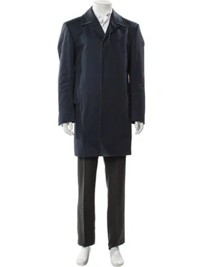 Pre-owned Thom Browne Overcoat In Blue