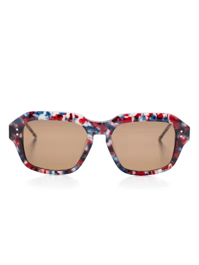 Thom Browne Oversize-frame Sunglasses In 红色