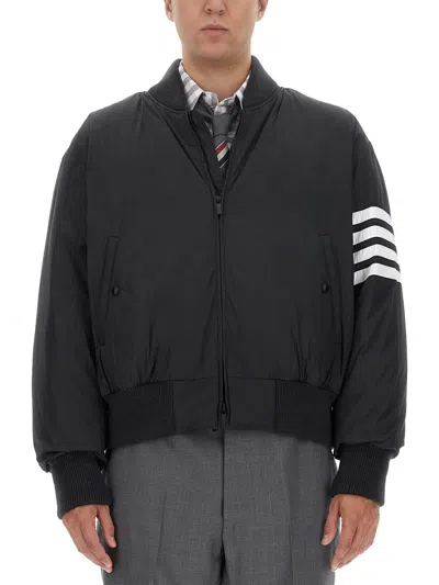 Thom Browne Oversize Jacket In Grey