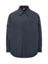 Thom Browne Oversize Shirt With Stitching In Blue