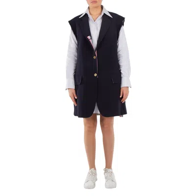 Thom Browne Oversize Sleeveless Classic Sport In Black