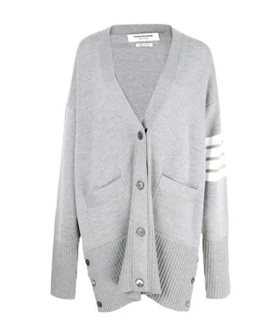 THOM BROWNE OVERSIZED 4-BAR STRIPE CARDIGAN