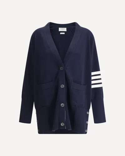 Thom Browne Oversized Cardigan In Blue