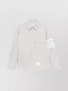Thom Browne Oversized Cotton Shirt Contrast Stitching In White
