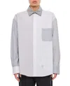 Thom Browne Funmix Oversized Long Sleeve Shirt In Grey