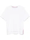 Thom Browne Oversized T-shirt With Rwb Knit Trim In White