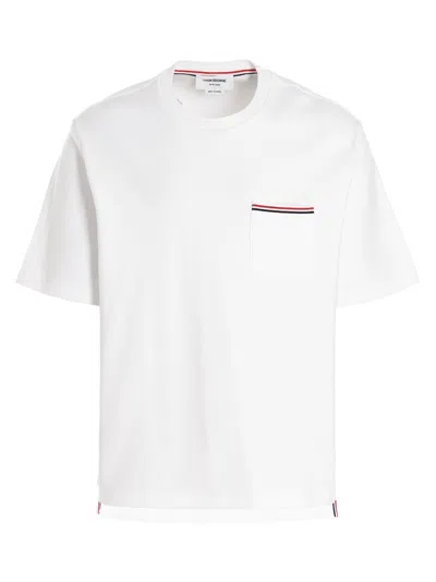 THOM BROWNE OVERSIZED CREWNECK COTTON T-SHIRT