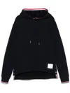 Thom Browne Oversized Hoodie Pullover With Rwb Tipping Stripe In Chunky Loopback Clothing In Black