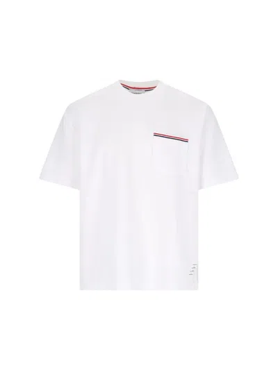 Thom Browne Oversized Pocket T-shirt Clothing In White