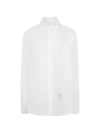 Thom Browne Oversized Poplin Shirt In White