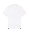 Thom Browne Oversized Short Sleeve Polo In White