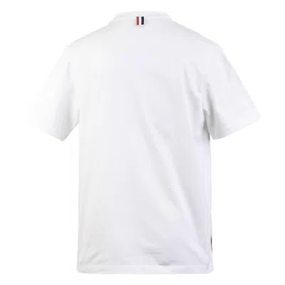 Thom Browne Short Sleeve Rib Cuff Polo In White