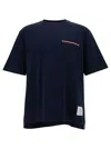 Thom Browne Oversized S/s Pocket Tee In Navy