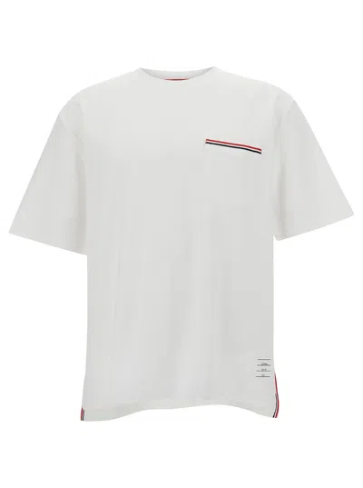 Thom Browne Oversized S/s Pocket Tee In White
