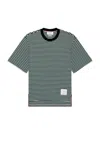 Thom Browne "striped Oversized Jersey T-shirt" In Navy  Green  & White