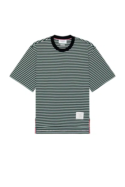 Thom Browne "striped Oversized Jersey T-shirt" In Green