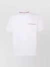Thom Browne Oversized T-shirt With Embroidered Pocket Detail In White