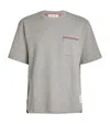 Thom Browne Gray Oversized Short Sleeve Pocket T-shirt In Grey