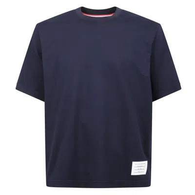 Thom Browne Oversized Tricolour Stripe T-shirt In Blue