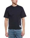Thom Browne Navy Blue Logo Patch T-shirt In Blue