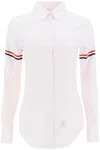 Thom Browne White Supersize Rwb Armbands Shirt