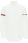 Thom Browne Oxford Button-down Shirt With Rwb Armbands In White