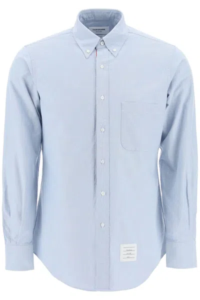 Thom Browne Oxford Cotton Button Down Shirt In Light Blue
