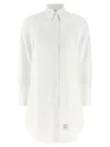 Thom Browne Classic Cotton Poplin Shirt For Women In White