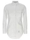 Thom Browne Oxford Cotton Shirt With Curved Hem