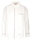 Thom Browne Long-sleeve Cotton Shirt With Subtle Piping Details
