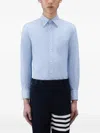 Thom Browne Oxford Long-sleeve Button-down Shirt In Blue
