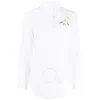 Thom Browne Embroidered Long-sleeve Shirt In White