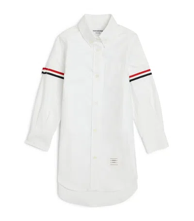 Thom Browne Kids' Oxford Shirt Dress In White