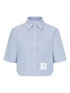 Thom Browne Oxford Short-sleeve Shirt In Black