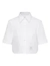 Thom Browne Oxford Short-sleeve Shirt In White