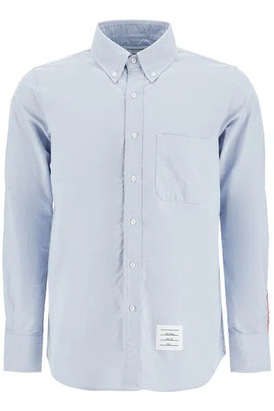 Thom Browne Men's Light Blue Patch Pocket Oxford Shirt