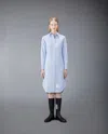 Thom Browne Blue Oxford Stripe Shirt Midi Dress In Light Blue