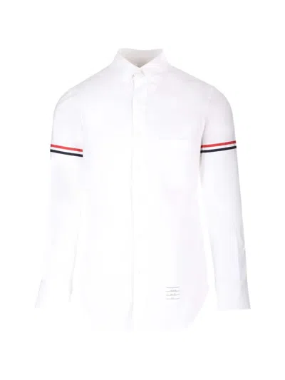 Thom Browne Oxford Stripe-detail Shirt In White